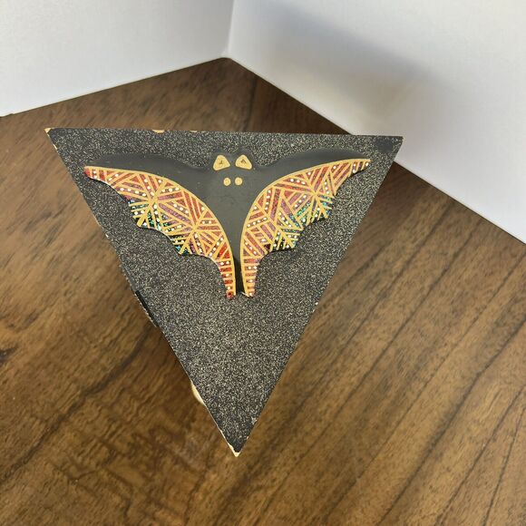 Vintage Halloween Jewelry Trinket Box, Wood, M.G.S. Art Forms 1995 Hand Painted - Picture 2 of 11